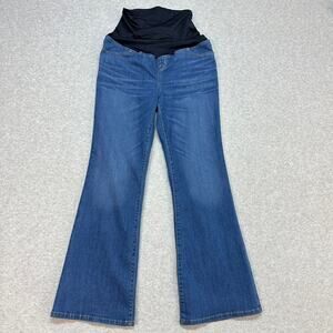 Isabel by Ingrid+Isabel Flare Maternity Jeans WMN 16 Blue Ankle Bootcut Med Wash